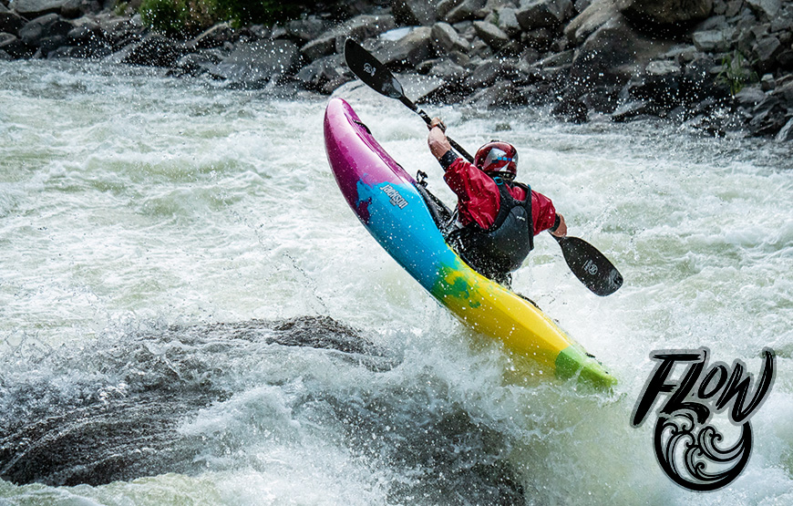 paddler in  Jackson Kayak Flow.