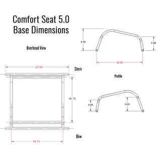 comfort seat 5.0 base dimensions