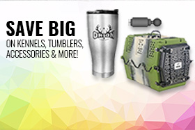 save big on select kennels, tumblers and other accessories