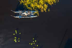 Overhead shot of Blue Sky Boatworks kayak