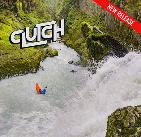 Paddler in whitewater in the new jackson kayak clutch