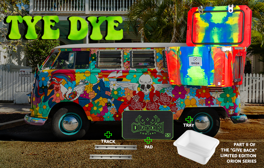 tye dye 55 quart orion cooler fully loaded limited edition